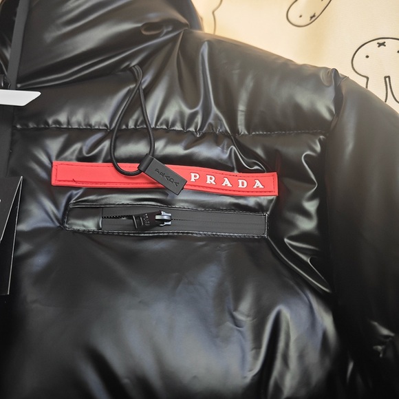 Prada Black Hooded Down Jacket - Picture 3 of 11